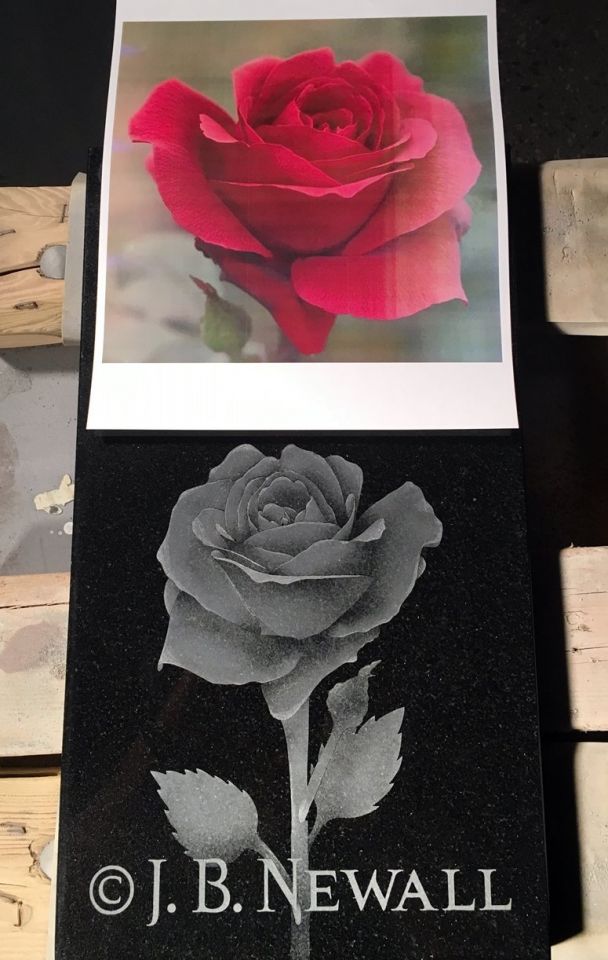 Hand Etched Granite Artwork Made in B.C Tributes, Portraits &